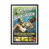 Cult Classic Large Gallery Framed Canvas 20" x 30" Movie Poster Art - Creature From The Black Lagoon 1954 - POPvault