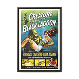 Cult Classic Large Gallery Framed Canvas 20" x 30" Movie Poster Art - Creature From The Black Lagoon 1954 - POPvault