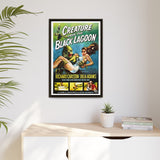 Cult Classic Large Gallery Framed Canvas 20" x 30" Movie Poster Art - Creature From The Black Lagoon 1954 - POPvault