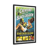 Cult Classic Large Gallery Framed Canvas 20" x 30" Movie Poster Art - Creature From The Black Lagoon 1954 - POPvault