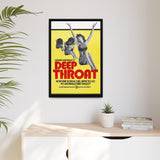 Cult Classic Large Gallery Framed Canvas 20" x 30" Movie Poster Art - Deep Throat 1972 - POPvault