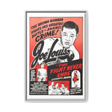 Cult Classic Large Gallery Framed Canvas 20" x 30" Movie Poster Art - Joe Lewis The Fight Never Ends 1948 - POPvault