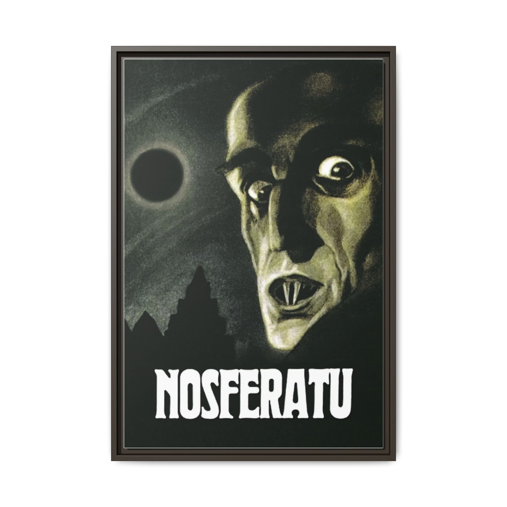 Cult Classic Large Gallery Framed Canvas 20" x 30" Movie Poster Art - Nosferatu 1922 - POPvault