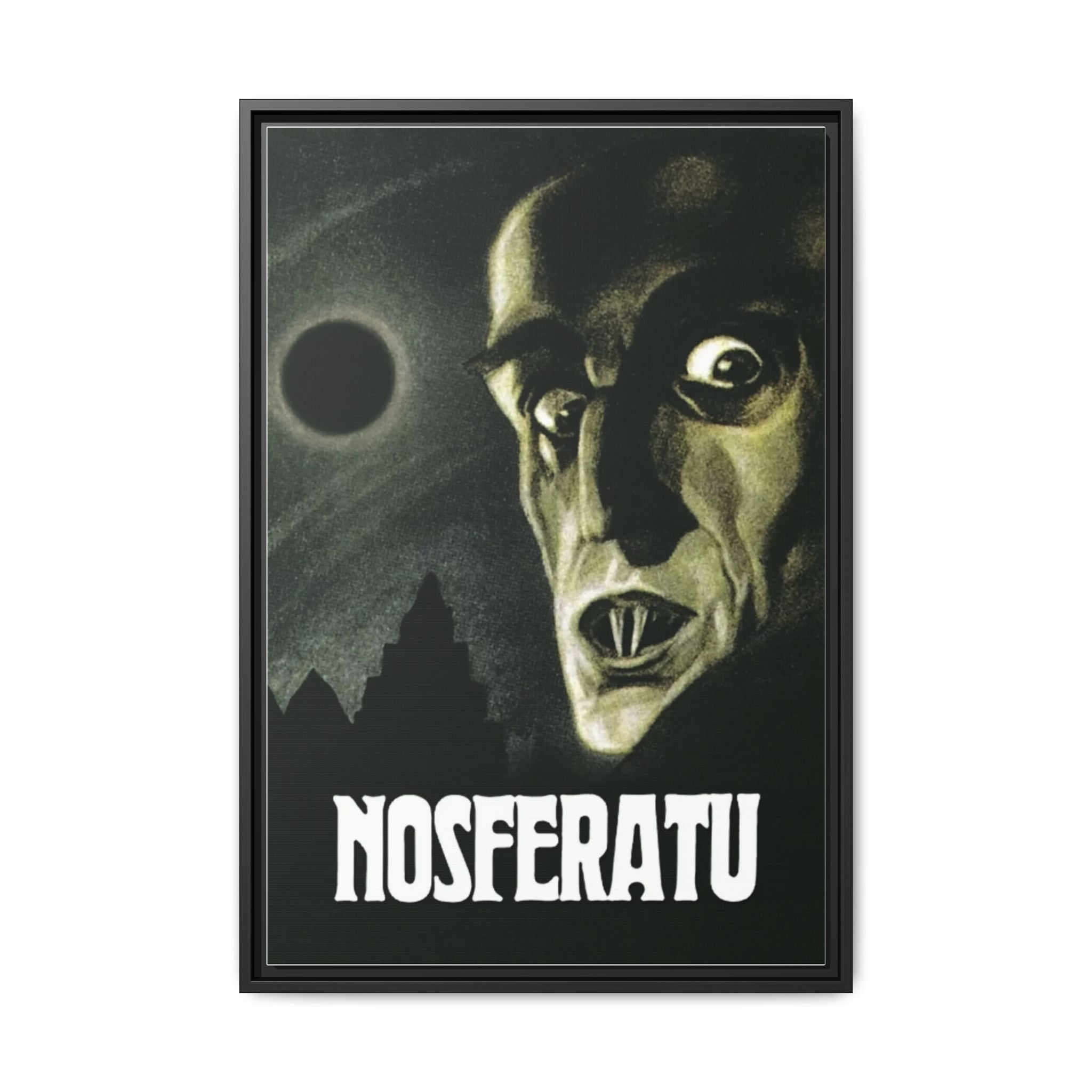 Cult Classic Large Gallery Framed Canvas 20" x 30" Movie Poster Art - Nosferatu 1922 - POPvault