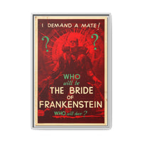 Cult Classic Large Gallery Framed Canvas 20" x 30" Movie Poster Art - Who Will Be The Bride Of Frankenstein 1935 - Canvas Print