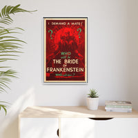 Cult Classic Large Gallery Framed Canvas 20" x 30" Movie Poster Art - Who Will Be The Bride Of Frankenstein 1935 - Canvas Print