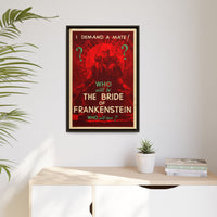Cult Classic Large Gallery Framed Canvas 20" x 30" Movie Poster Art - Who Will Be The Bride Of Frankenstein 1935 - Canvas Print