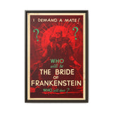Cult Classic Large Gallery Framed Canvas 20" x 30" Movie Poster Art - Who Will Be The Bride Of Frankenstein 1935 - POPvault