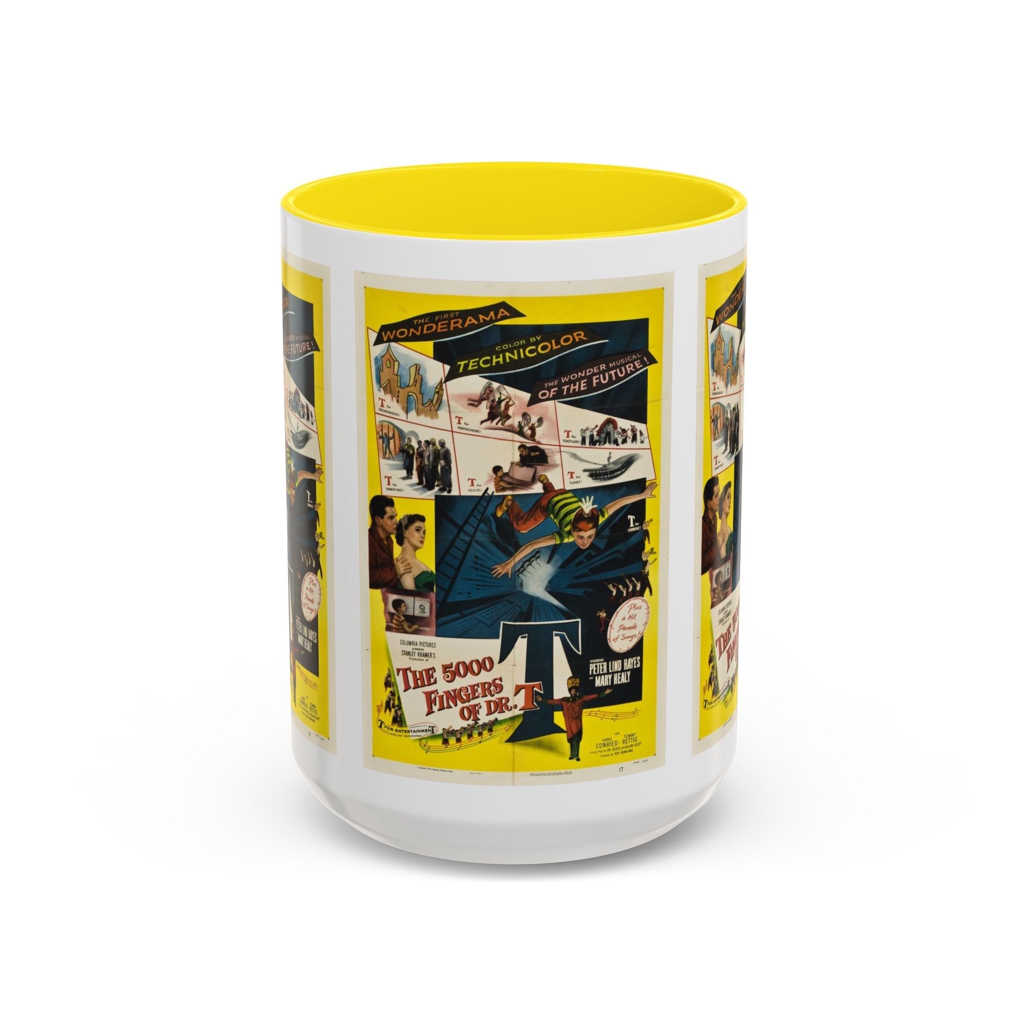 Cult Classic Movie Poster Art Accent Coffee Mug (11, 15oz) - 5,000 Fingers Of Dr. T 1953 - POPvault