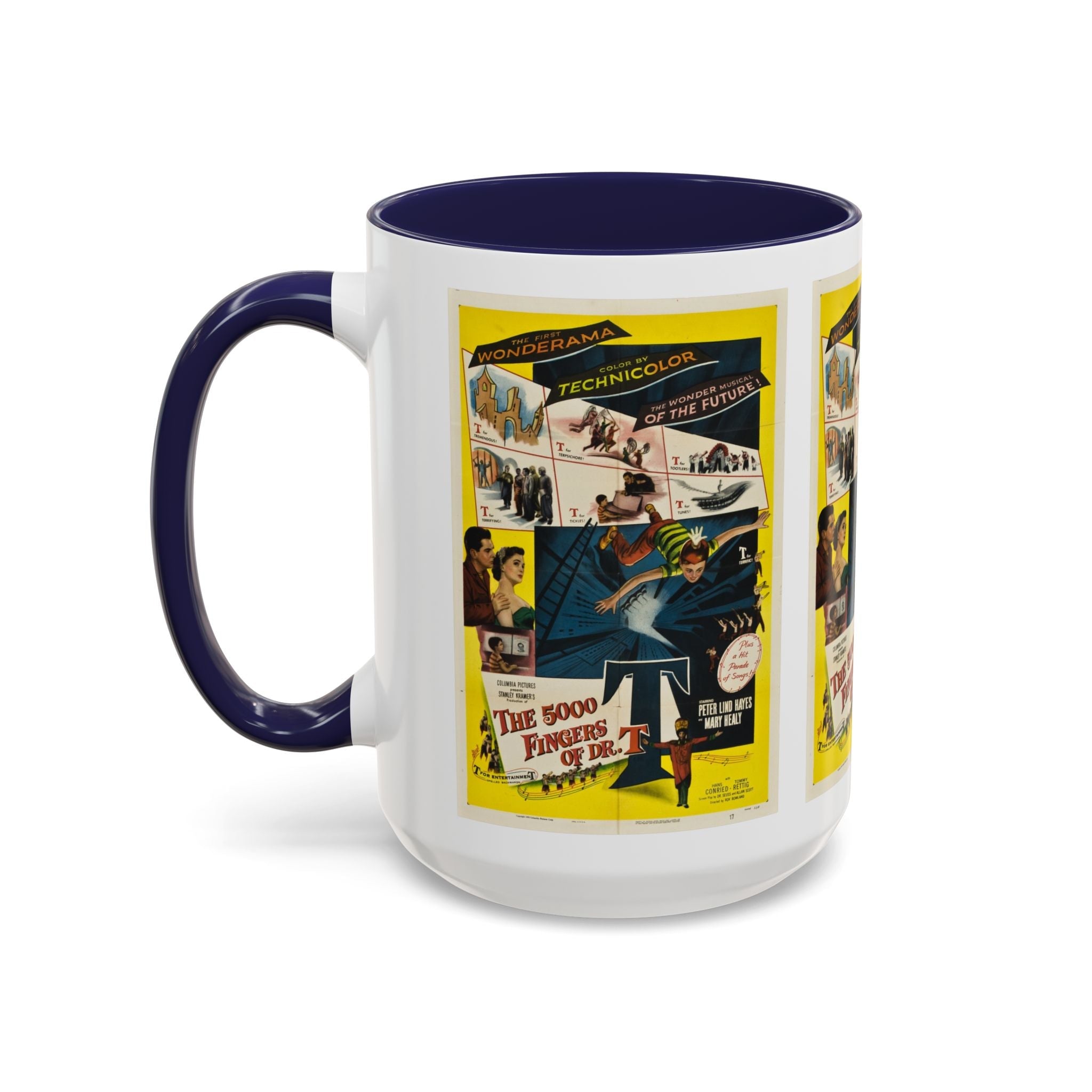 Cult Classic Movie Poster Art Accent Coffee Mug (11, 15oz) - 5,000 Fingers Of Dr. T 1953 - POPvault