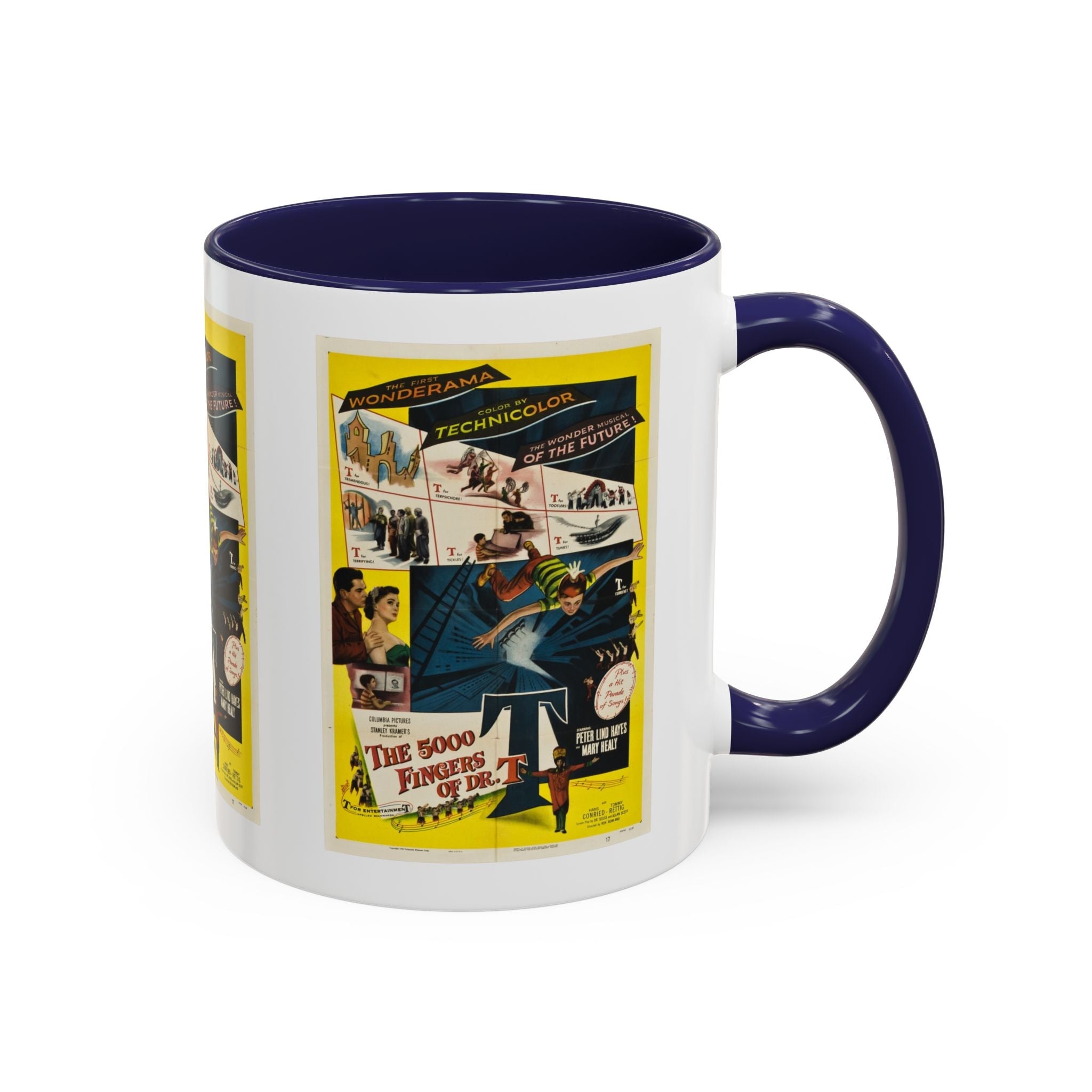 Cult Classic Movie Poster Art Accent Coffee Mug (11, 15oz) - 5,000 Fingers Of Dr. T 1953 - POPvault