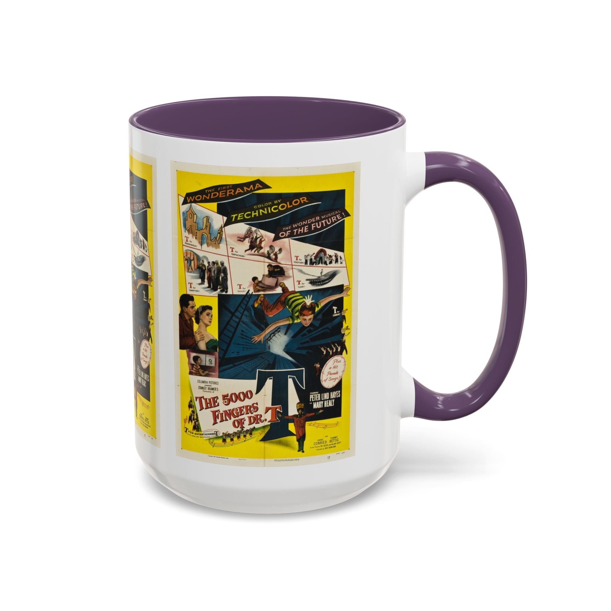 Cult Classic Movie Poster Art Accent Coffee Mug (11, 15oz) - 5,000 Fingers Of Dr. T 1953 - POPvault