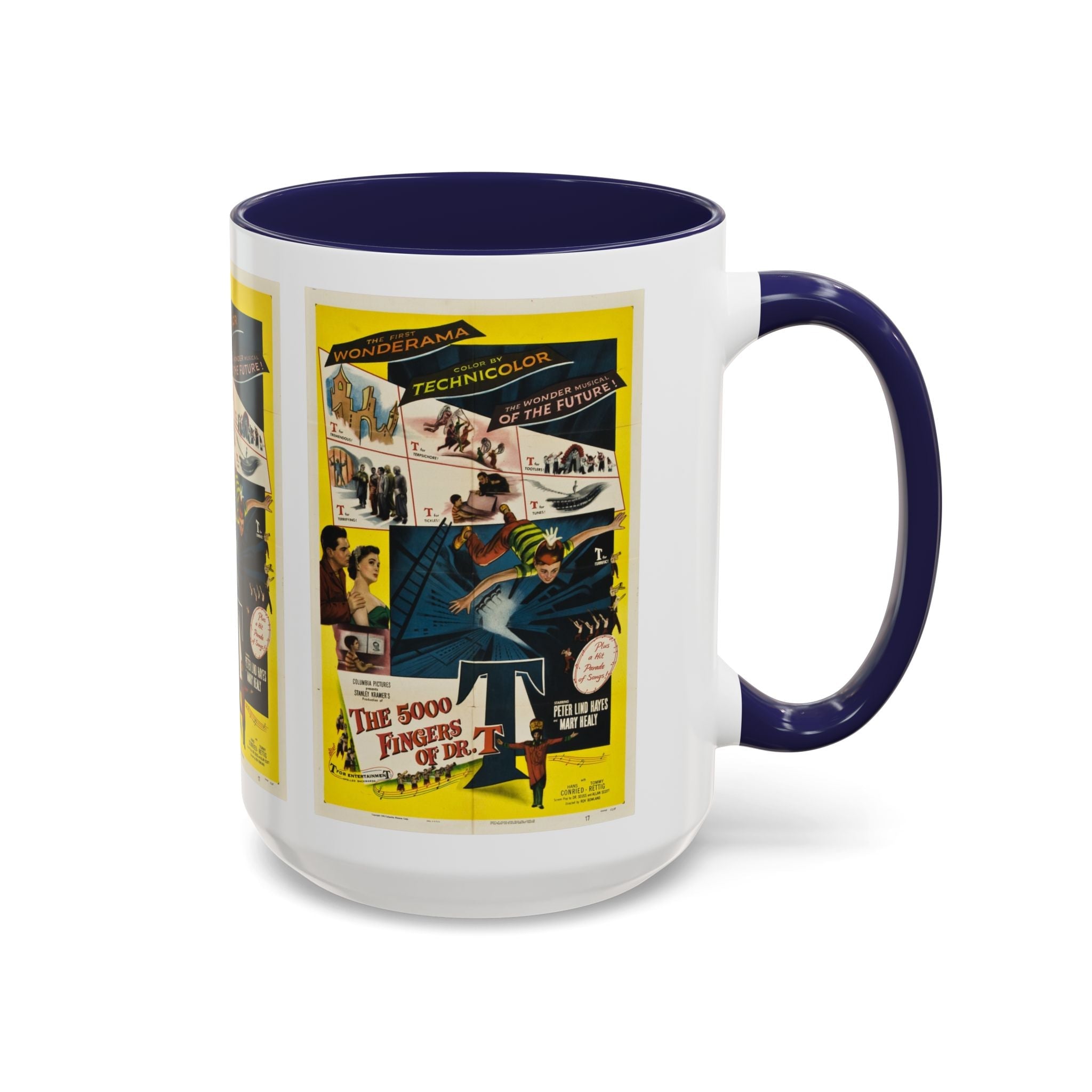 Cult Classic Movie Poster Art Accent Coffee Mug (11, 15oz) - 5,000 Fingers Of Dr. T 1953 - POPvault