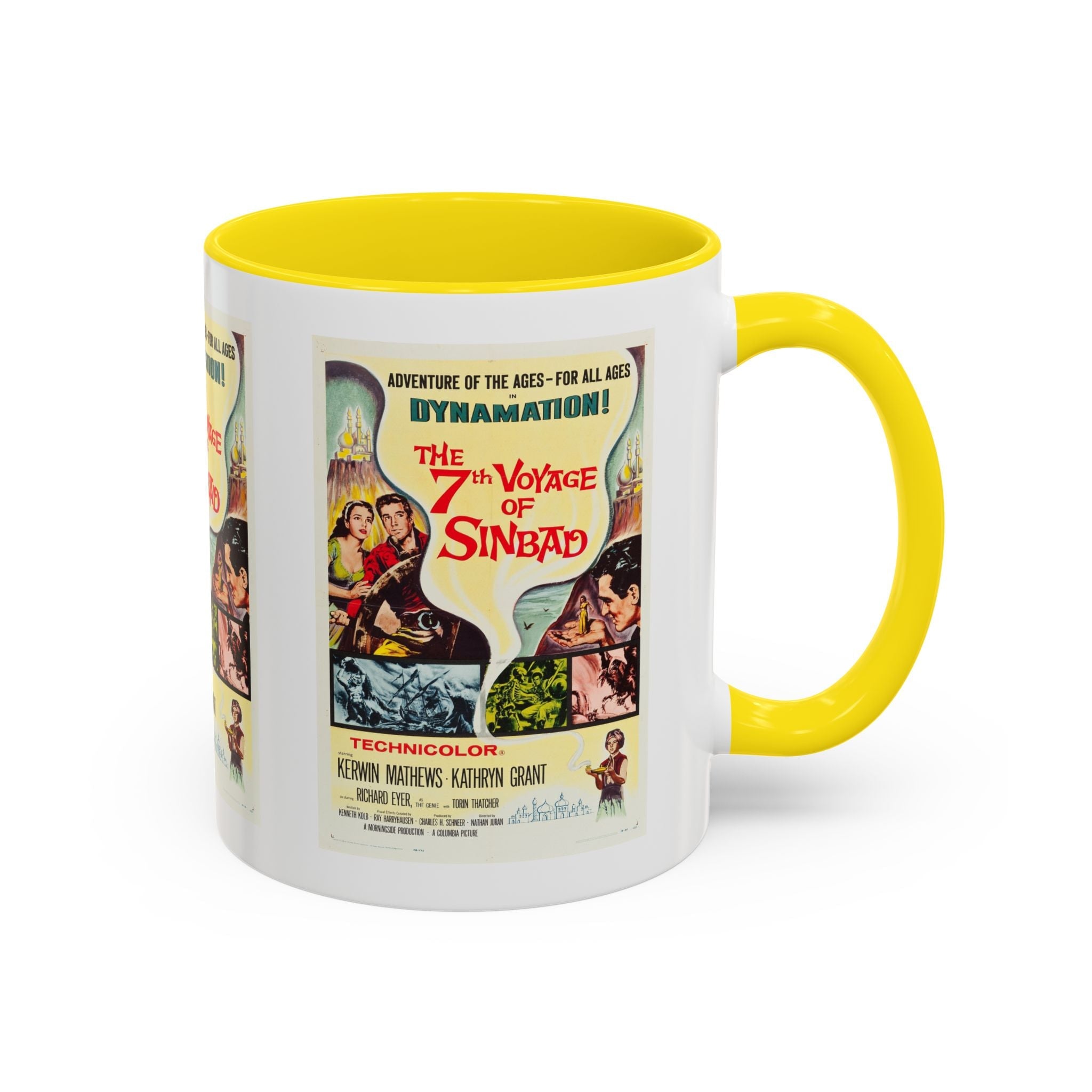 Cult Classic Movie Poster Art Accent Coffee Mug (11, 15oz) - 7th Voyage Of Sinbad 1958 - POPvault