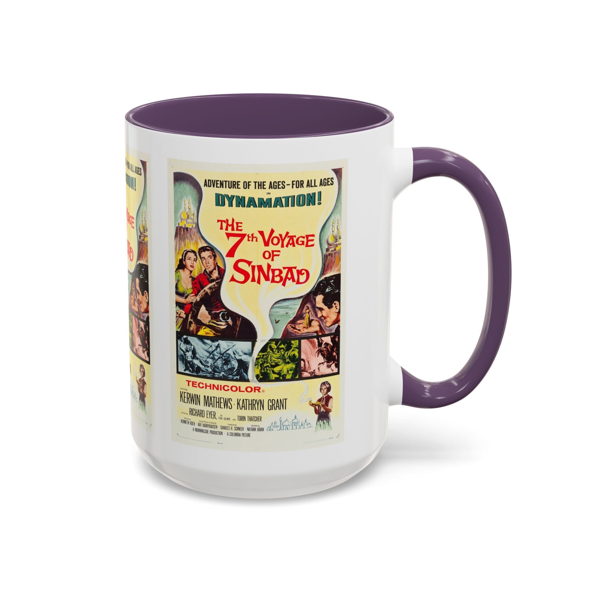 Cult Classic Movie Poster Art Accent Coffee Mug (11, 15oz) - 7th Voyage Of Sinbad 1958 - POPvault