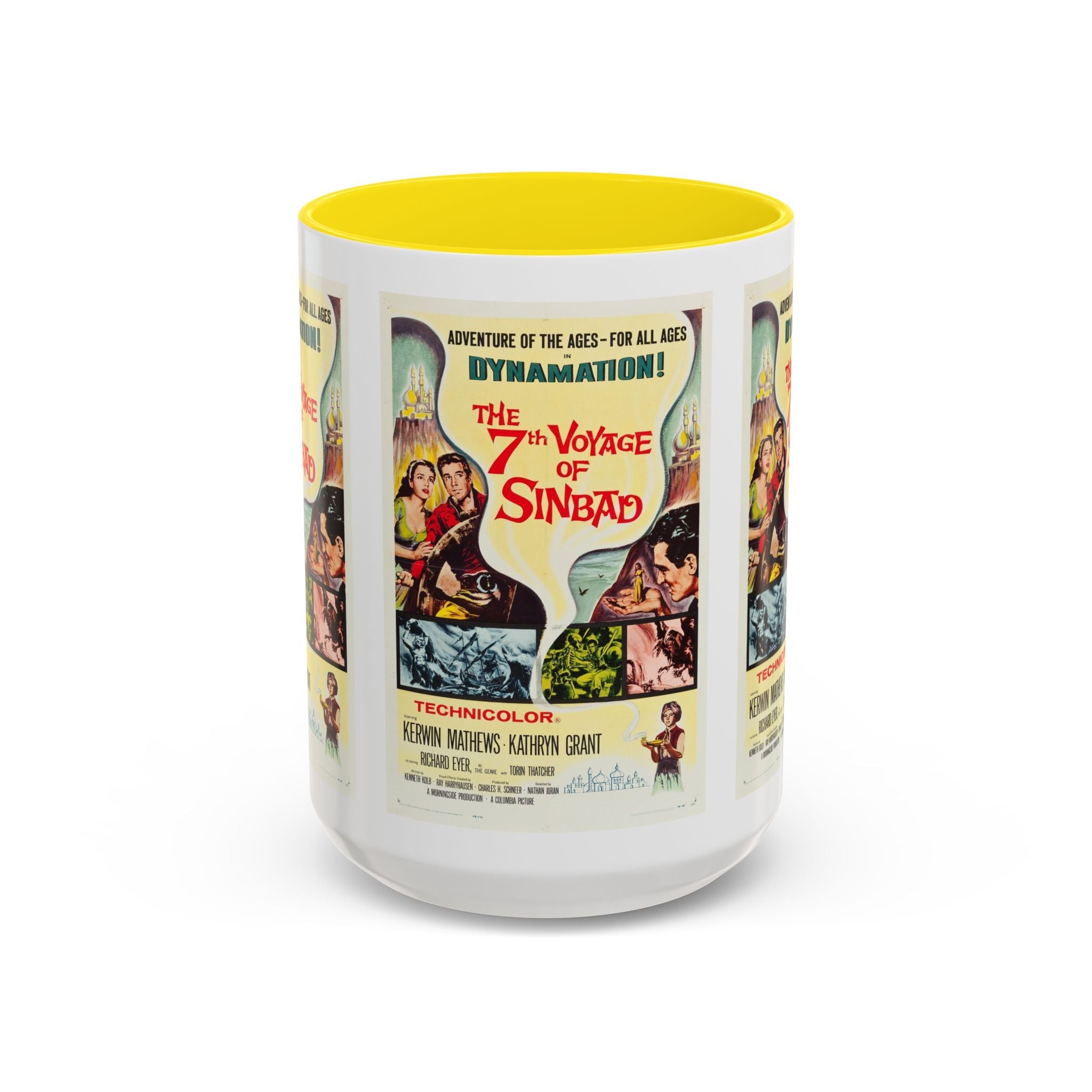 Cult Classic Movie Poster Art Accent Coffee Mug (11, 15oz) - 7th Voyage Of Sinbad 1958 - POPvault