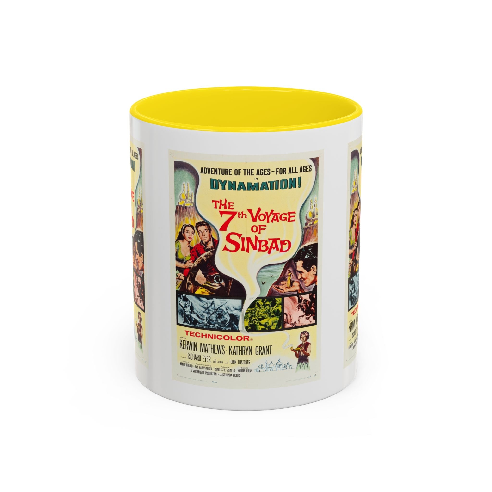 Cult Classic Movie Poster Art Accent Coffee Mug (11, 15oz) - 7th Voyage Of Sinbad 1958 - POPvault