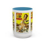 Cult Classic Movie Poster Art Accent Coffee Mug (11, 15oz) - Attack Of The Fifty Foot Woman 1958 - POPvault