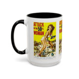 Cult Classic Movie Poster Art Accent Coffee Mug (11, 15oz) - Attack Of The Fifty Foot Woman 1958 - POPvault