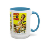 Cult Classic Movie Poster Art Accent Coffee Mug (11, 15oz) - Attack Of The Fifty Foot Woman 1958 - POPvault