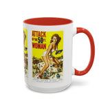 Cult Classic Movie Poster Art Accent Coffee Mug (11, 15oz) - Attack Of The Fifty Foot Woman 1958 - POPvault