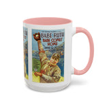 Cult Classic Movie Poster Art Accent Coffee Mug (11, 15oz) - Babe Comes Home | Babe Ruth 1927 - POPvault