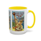 Cult Classic Movie Poster Art Accent Coffee Mug (11, 15oz) - Babe Comes Home | Babe Ruth 1927 - POPvault