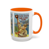 Cult Classic Movie Poster Art Accent Coffee Mug (11, 15oz) - Babe Comes Home | Babe Ruth 1927 - POPvault