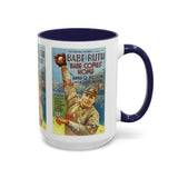 Cult Classic Movie Poster Art Accent Coffee Mug (11, 15oz) - Babe Comes Home | Babe Ruth 1927 - POPvault