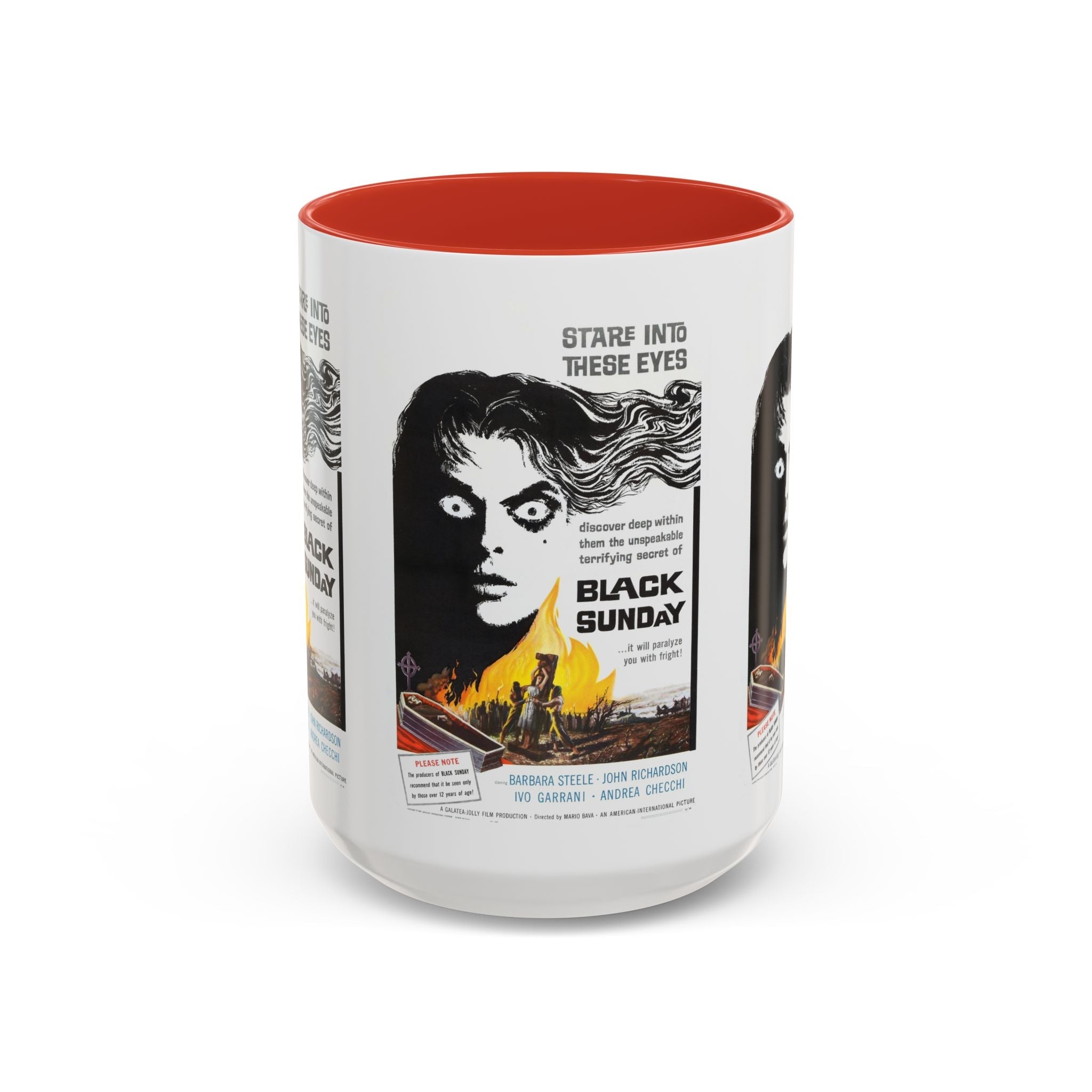 Cult Classic Movie Poster Art Accent Coffee Mug (11, 15oz) - Black Sunday 1960 - POPvault