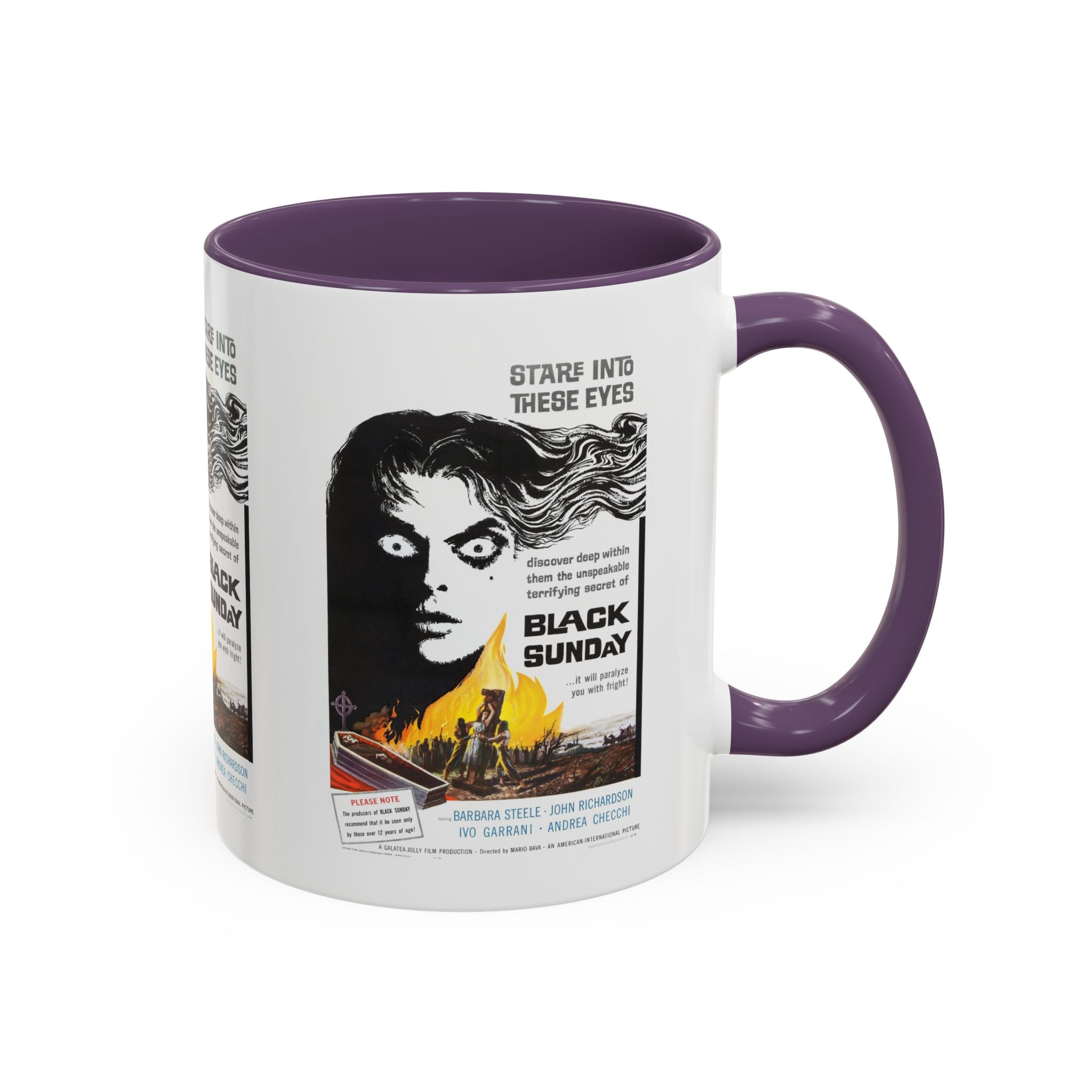 Cult Classic Movie Poster Art Accent Coffee Mug (11, 15oz) - Black Sunday 1960 - POPvault