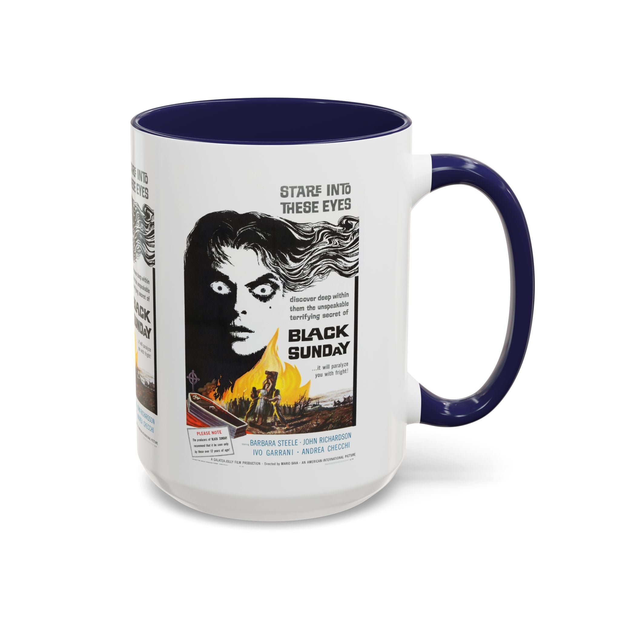 Cult Classic Movie Poster Art Accent Coffee Mug (11, 15oz) - Black Sunday 1960 - POPvault