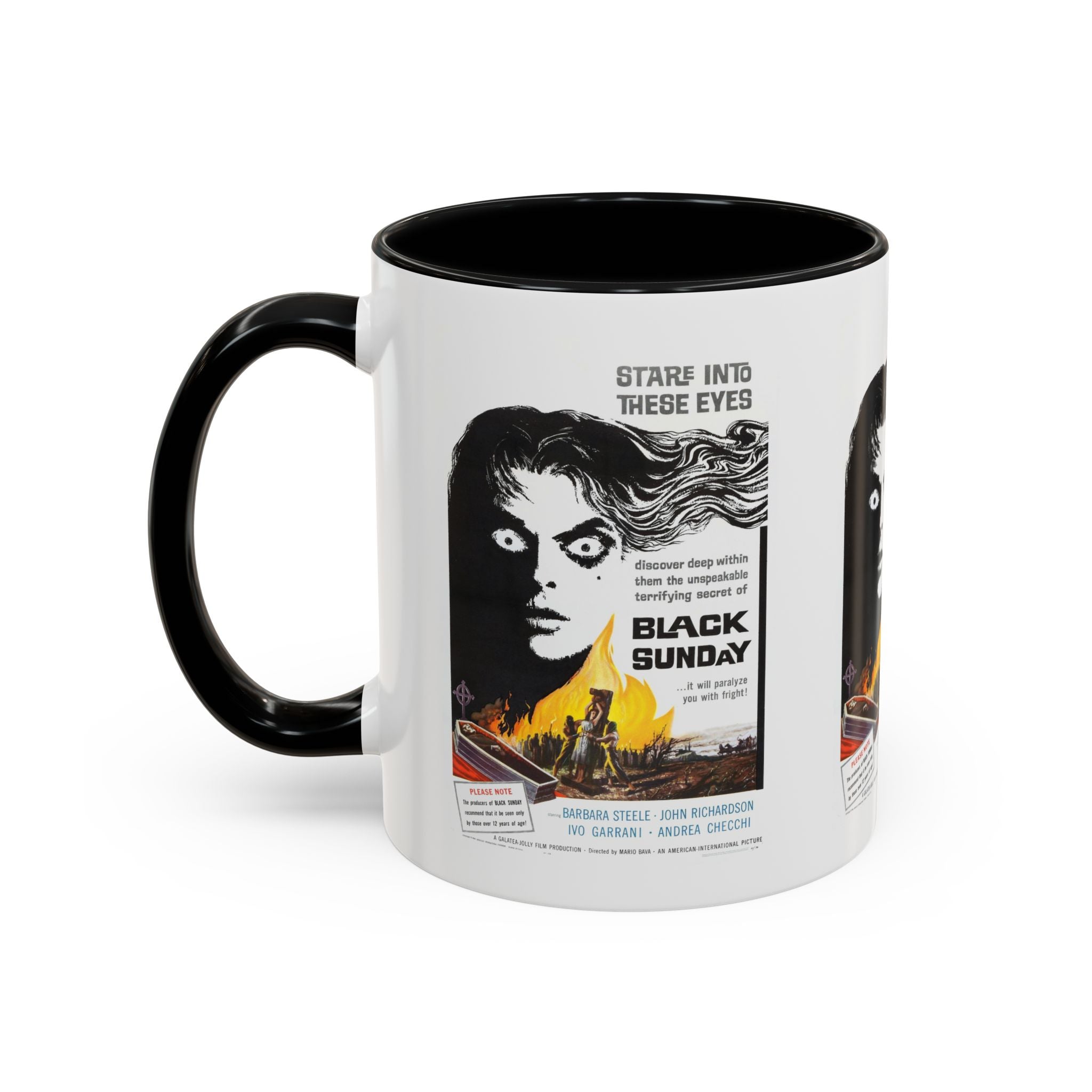 Cult Classic Movie Poster Art Accent Coffee Mug (11, 15oz) - Black Sunday 1960 - POPvault