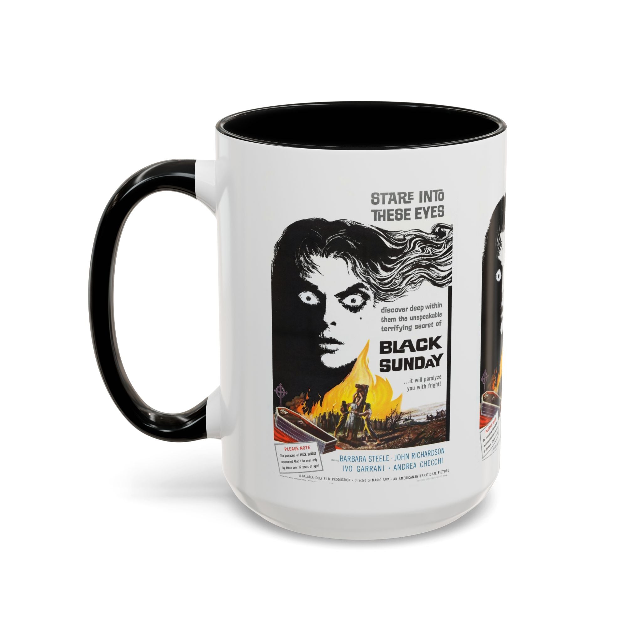 Cult Classic Movie Poster Art Accent Coffee Mug (11, 15oz) - Black Sunday 1960 - POPvault