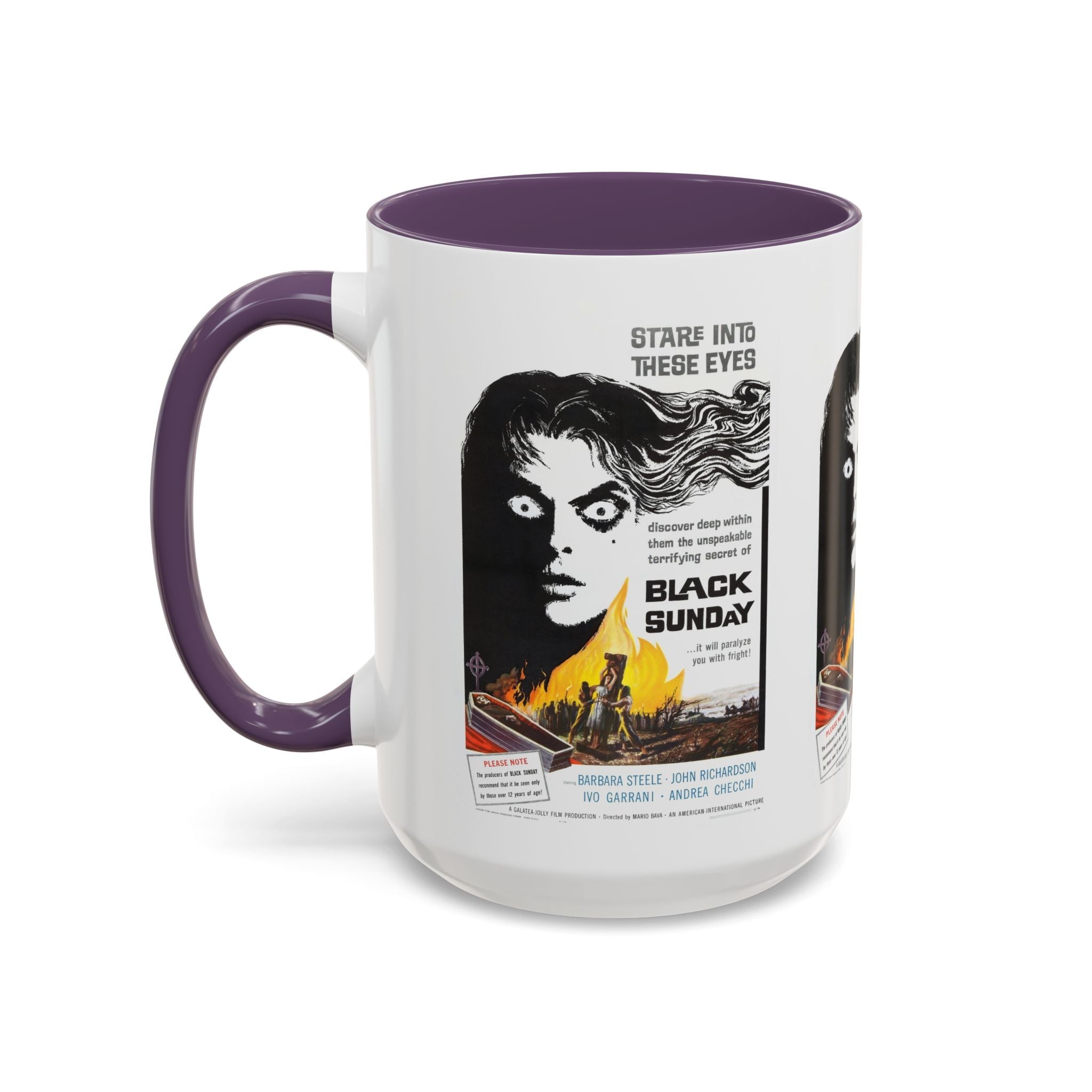 Cult Classic Movie Poster Art Accent Coffee Mug (11, 15oz) - Black Sunday 1960 - POPvault
