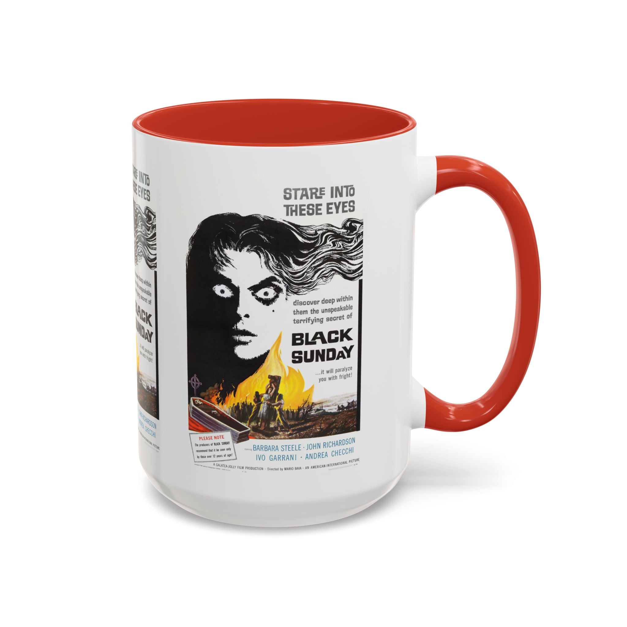 Cult Classic Movie Poster Art Accent Coffee Mug (11, 15oz) - Black Sunday 1960 - POPvault