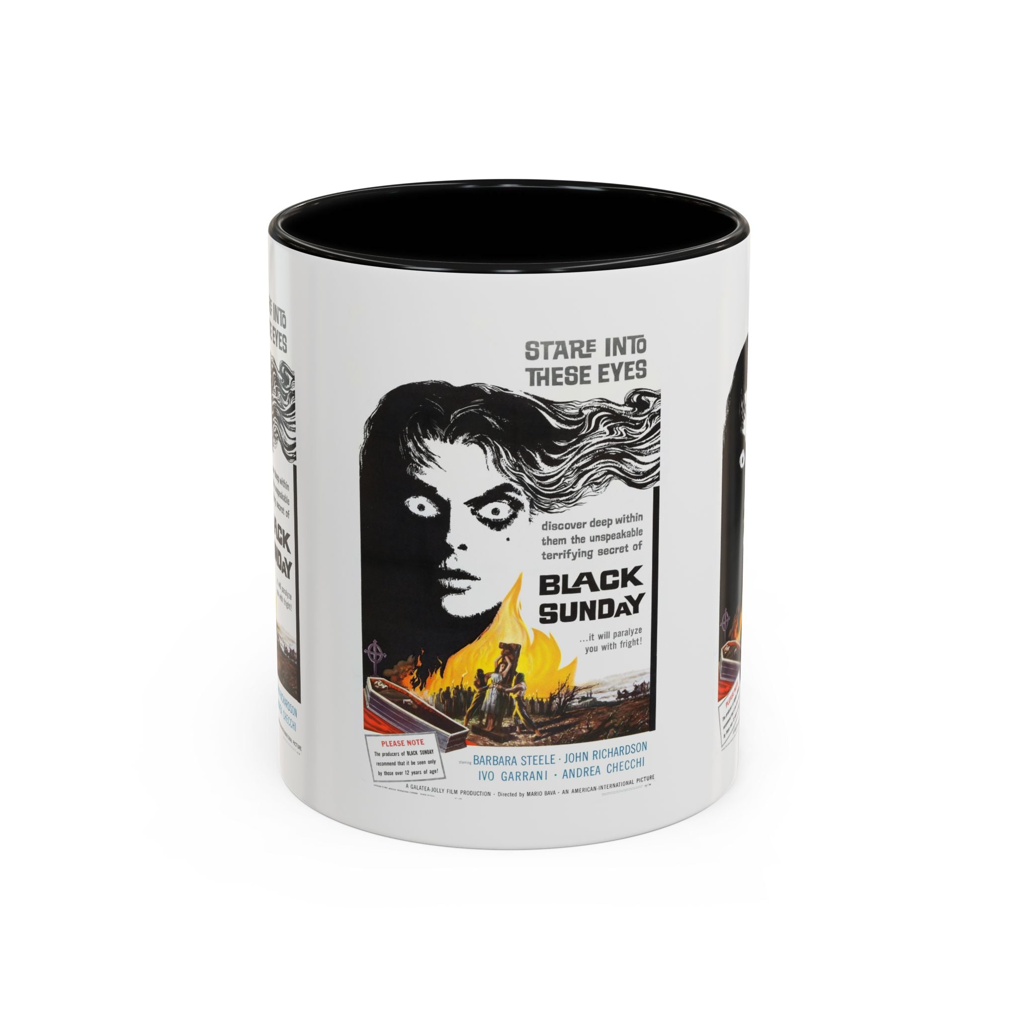 Cult Classic Movie Poster Art Accent Coffee Mug (11, 15oz) - Black Sunday 1960 - POPvault