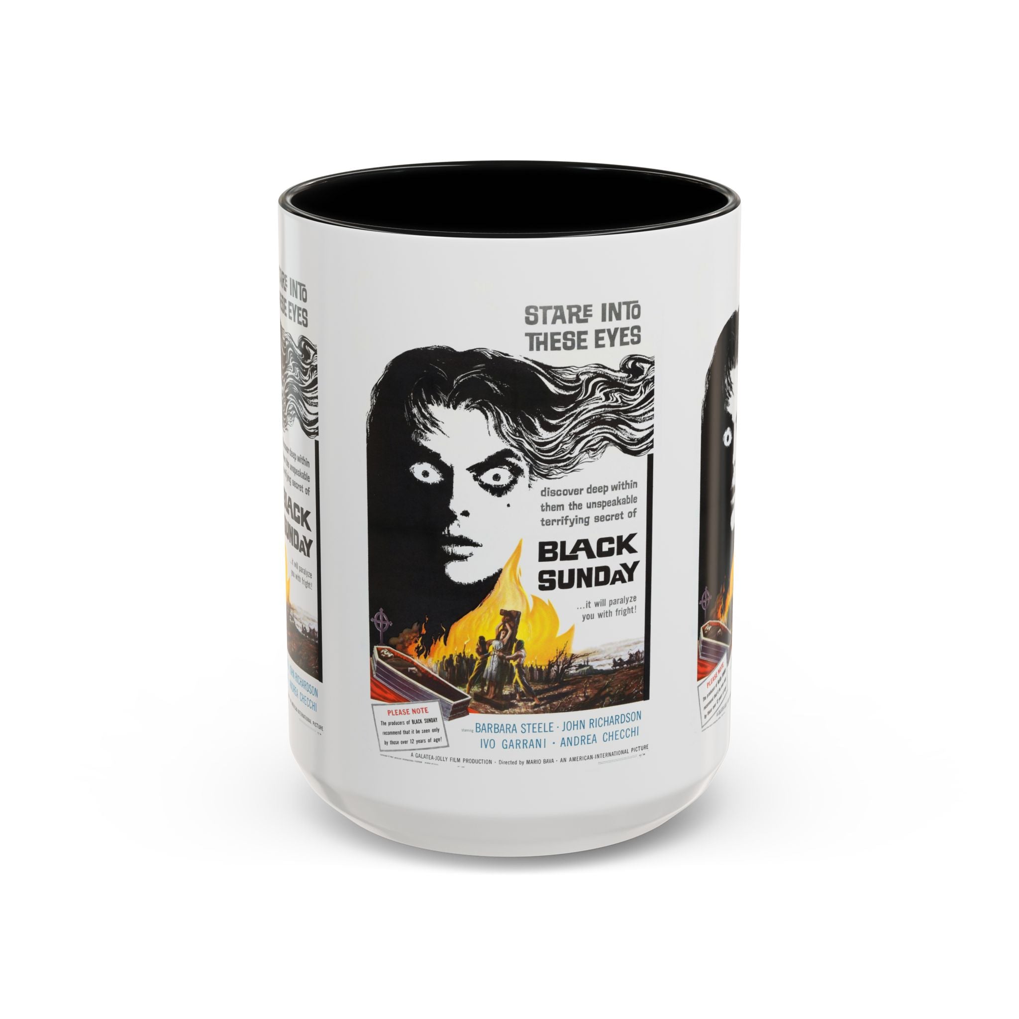 Cult Classic Movie Poster Art Accent Coffee Mug (11, 15oz) - Black Sunday 1960 - POPvault