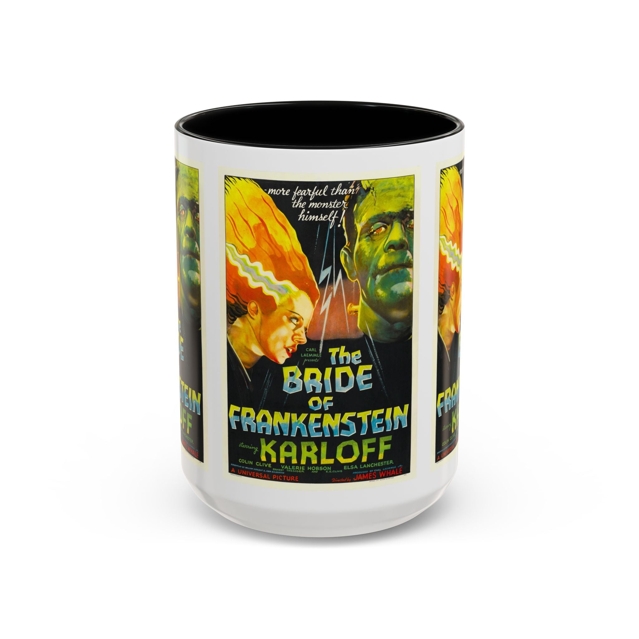 Cult Classic Movie Poster Art Accent Coffee Mug (11, 15oz) - Bride Of Frankenstein 1935 - POPvault