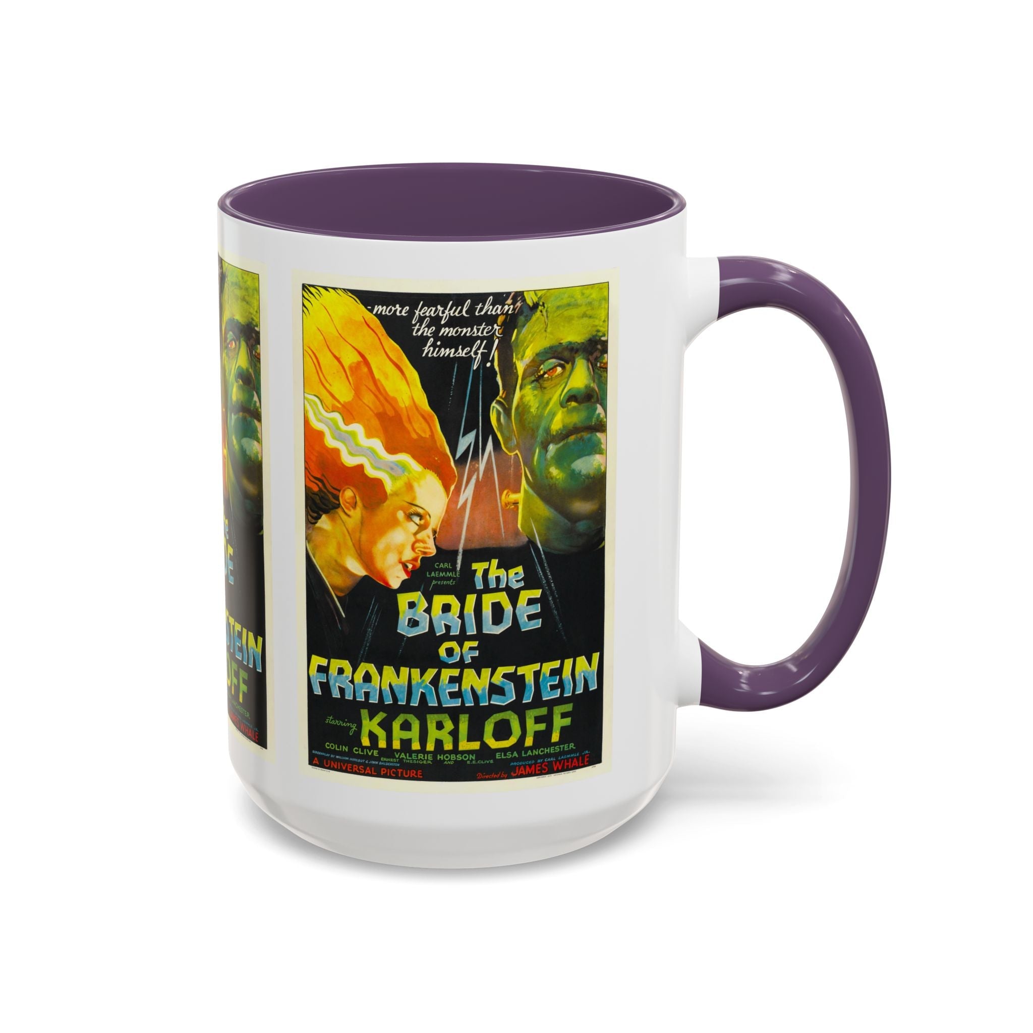Cult Classic Movie Poster Art Accent Coffee Mug (11, 15oz) - Bride Of Frankenstein 1935 - POPvault
