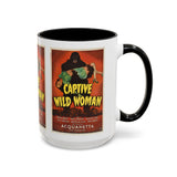 Cult Classic Movie Poster Art Accent Coffee Mug (11, 15oz) - Captive Wild Woman 1943 - POPvault