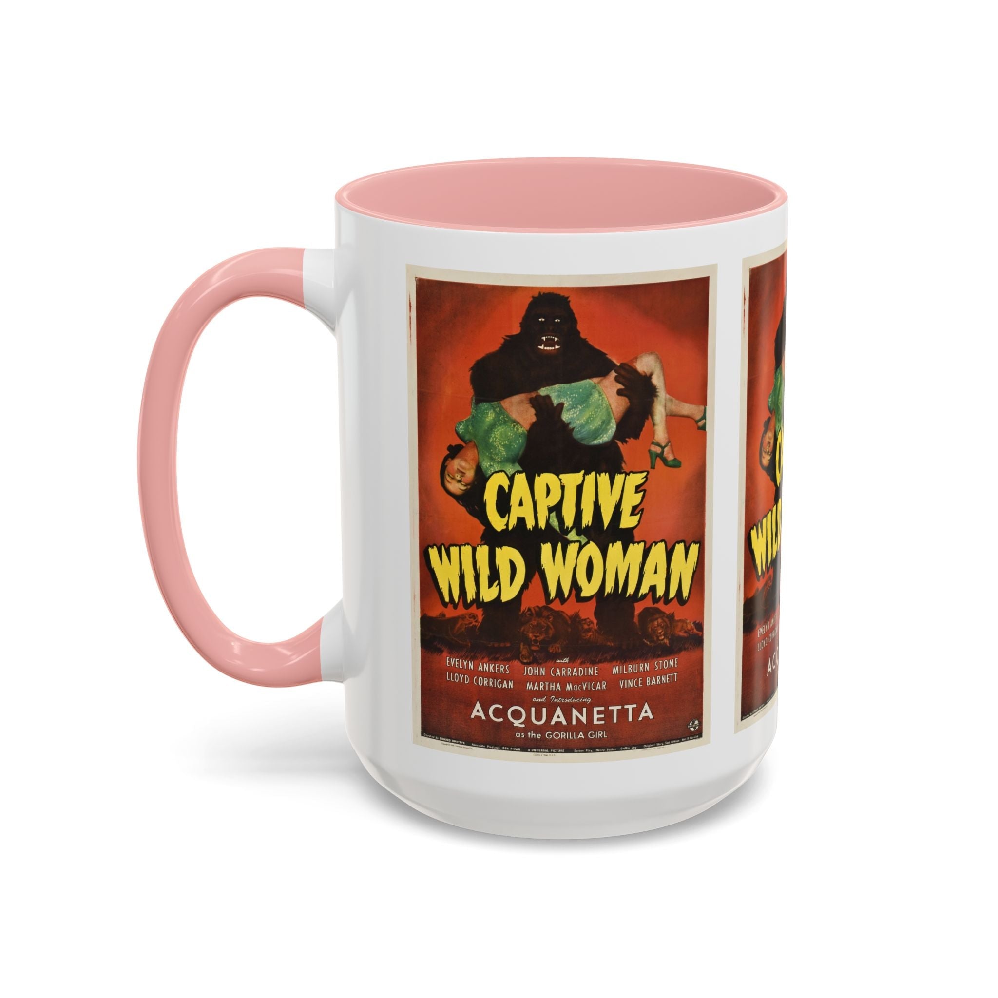 Cult Classic Movie Poster Art Accent Coffee Mug (11, 15oz) - Captive Wild Woman 1943 - POPvault