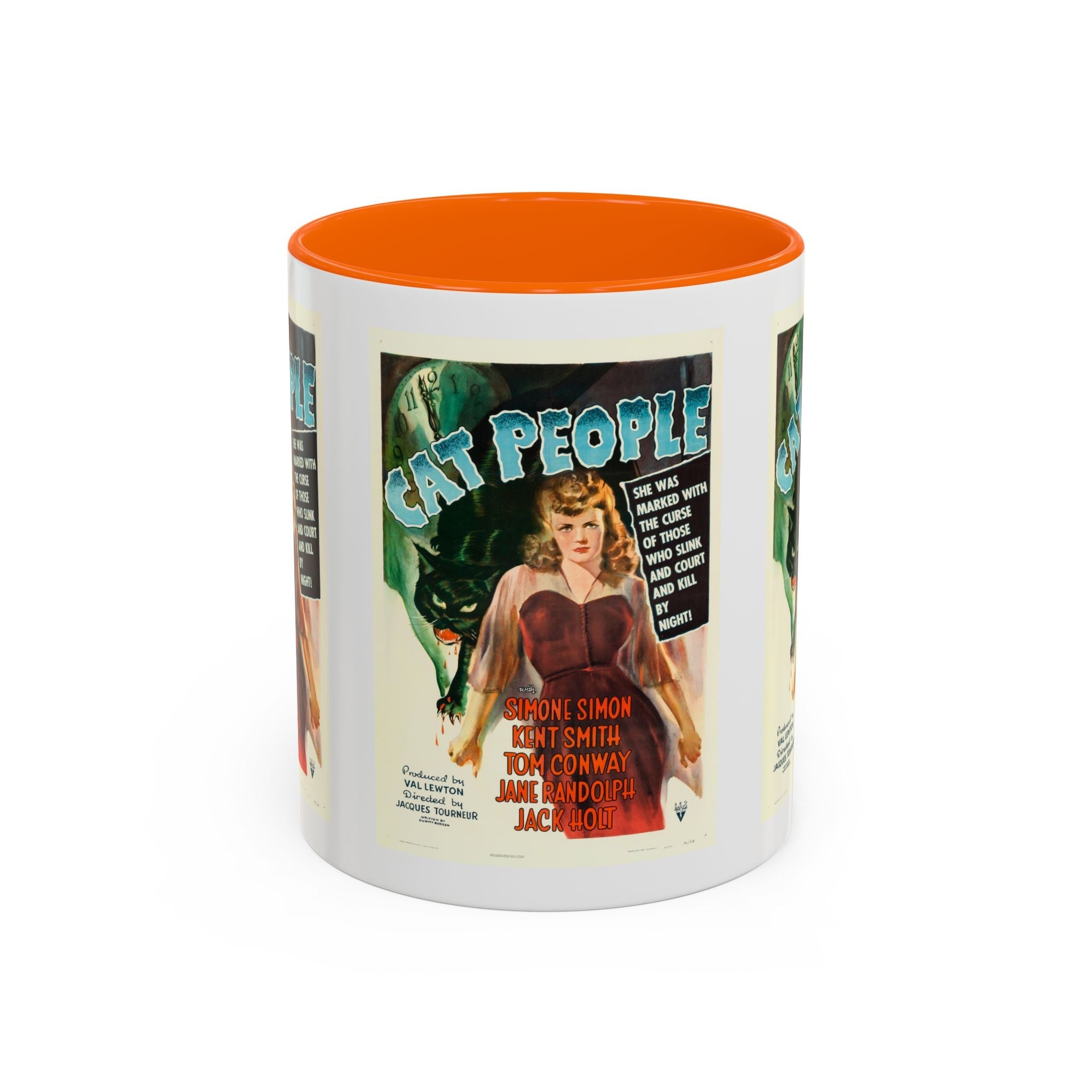 Cult Classic Movie Poster Art Accent Coffee Mug (11, 15oz) - Cat People 1942 - POPvault