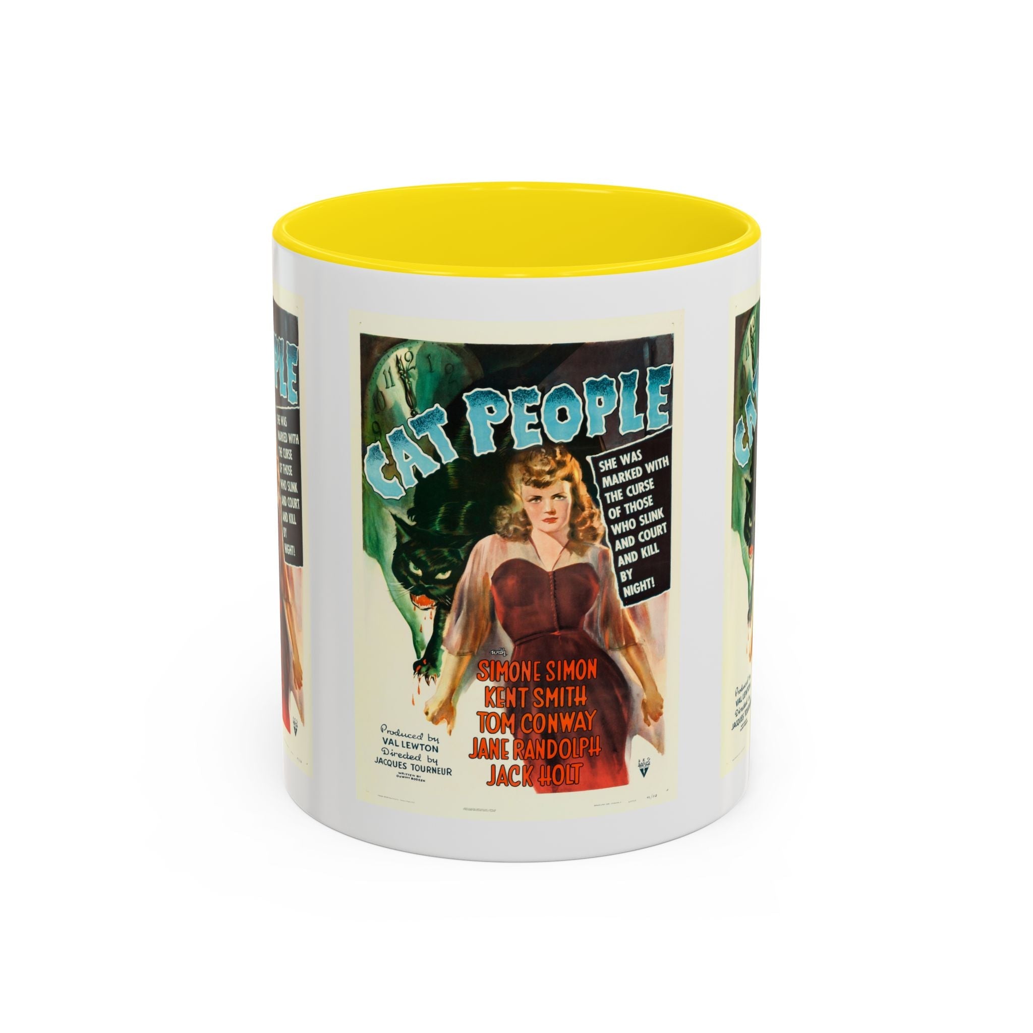 Cult Classic Movie Poster Art Accent Coffee Mug (11, 15oz) - Cat People 1942 - POPvault