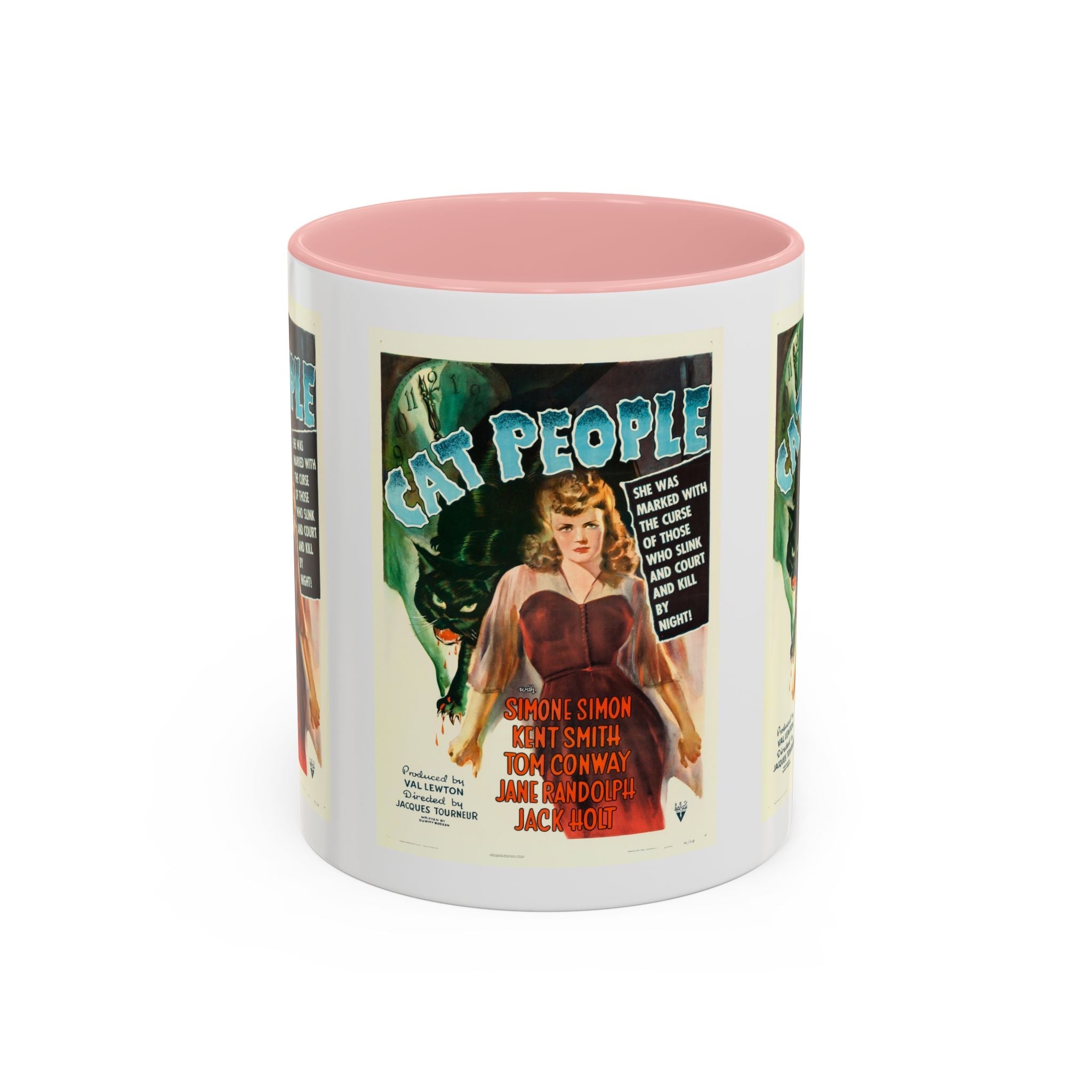 Cult Classic Movie Poster Art Accent Coffee Mug (11, 15oz) - Cat People 1942 - POPvault