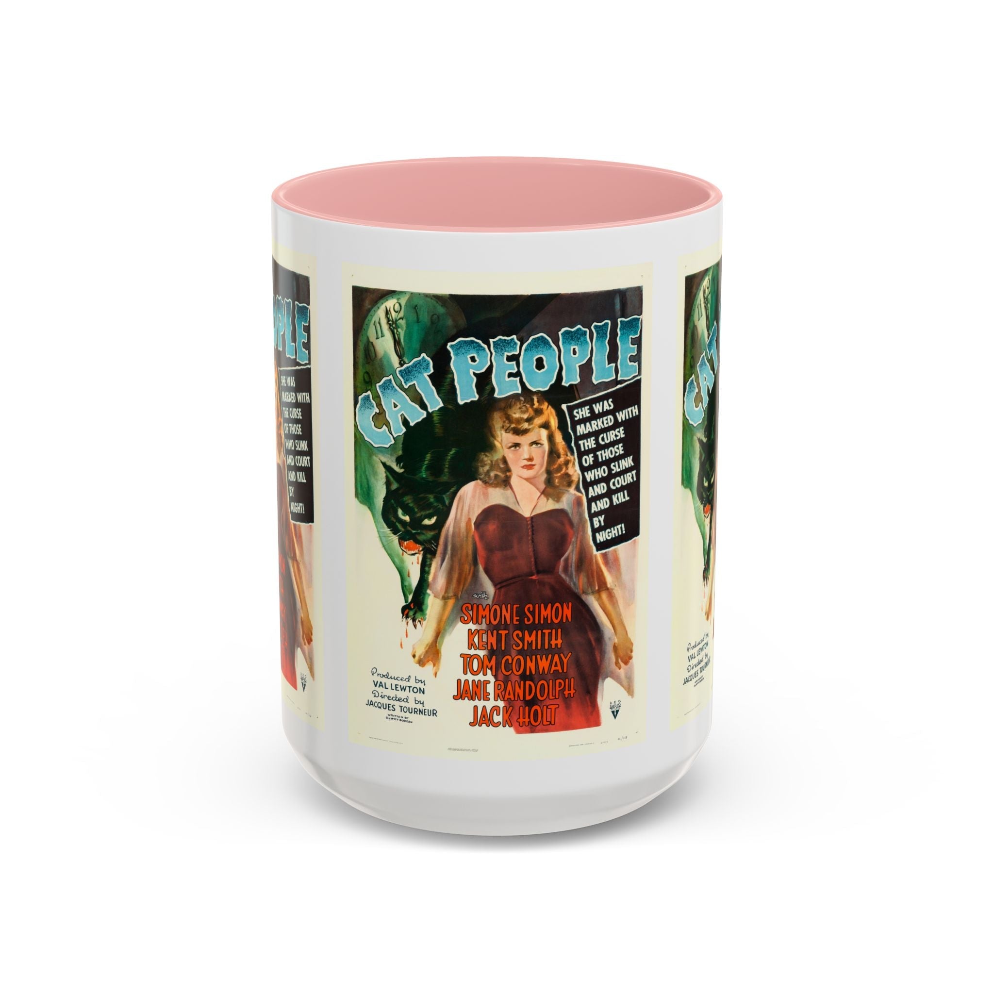 Cult Classic Movie Poster Art Accent Coffee Mug (11, 15oz) - Cat People 1942 - POPvault