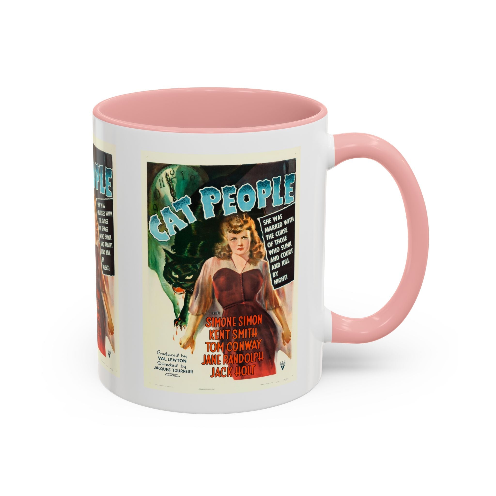 Cult Classic Movie Poster Art Accent Coffee Mug (11, 15oz) - Cat People 1942 - POPvault