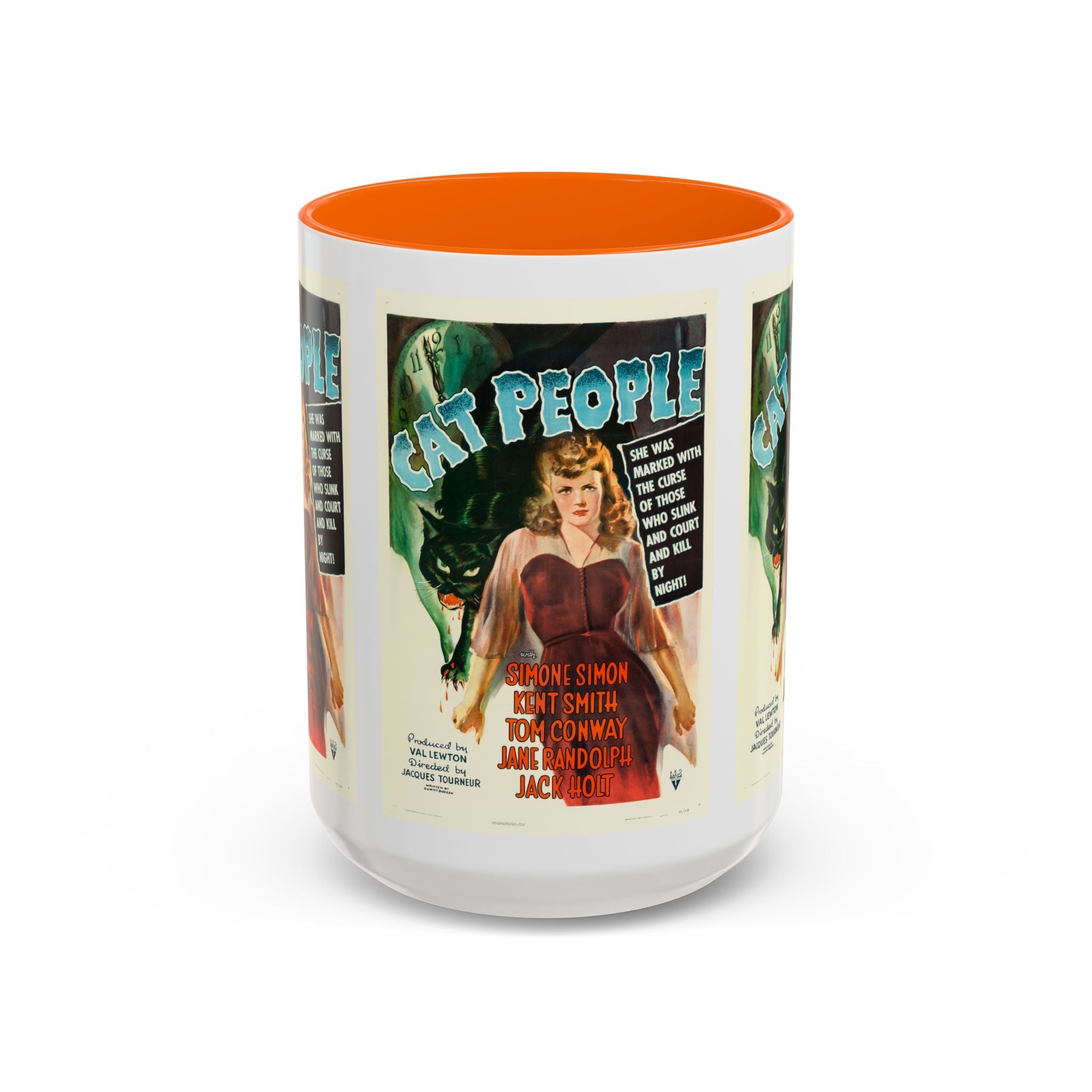 Cult Classic Movie Poster Art Accent Coffee Mug (11, 15oz) - Cat People 1942 - POPvault