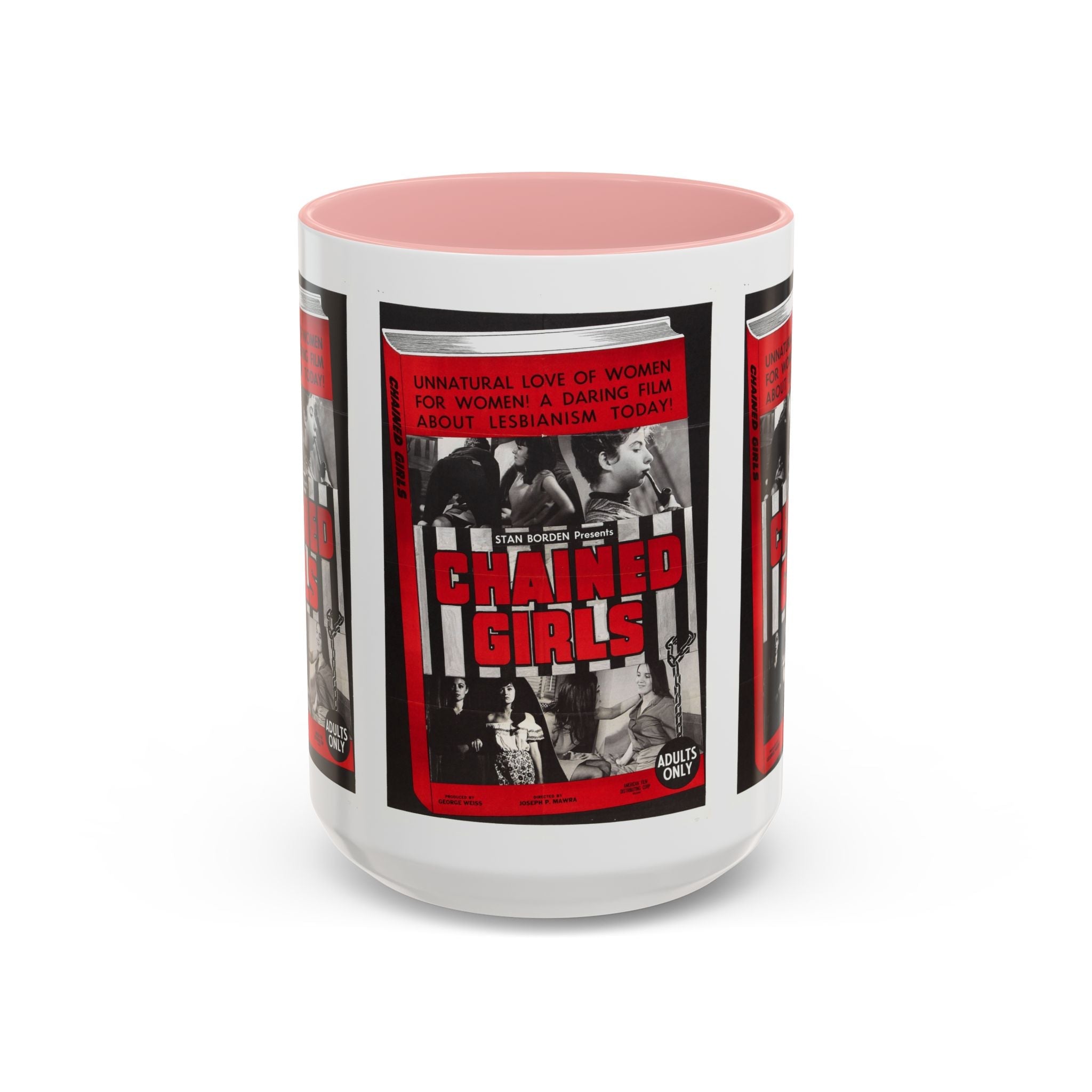Cult Classic Movie Poster Art Accent Coffee Mug (11, 15oz) - Chained Girls 1965 - POPvault