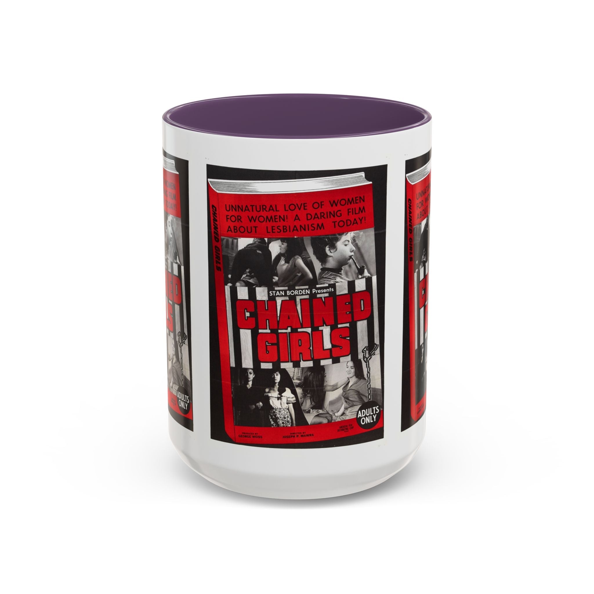 Cult Classic Movie Poster Art Accent Coffee Mug (11, 15oz) - Chained Girls 1965 - POPvault